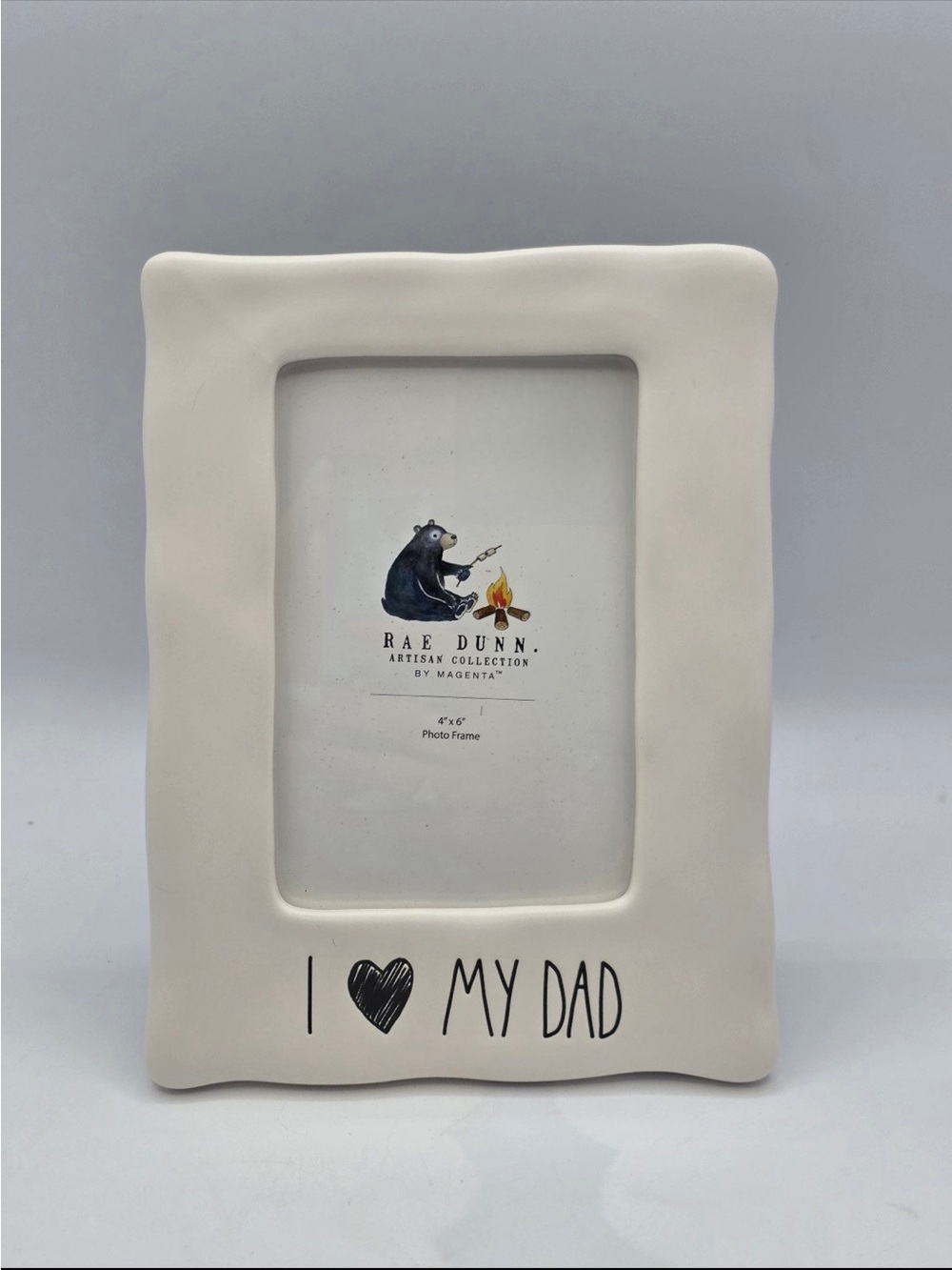 Rae Dunn Cream "I ♥ My Dad" Ceramic Picture Frame